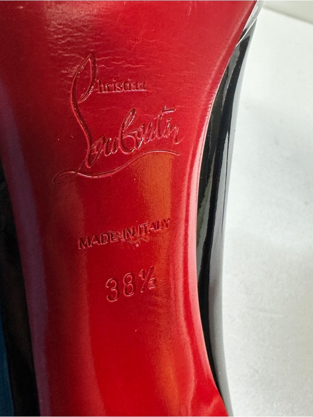 Christian Louboutin Black Simple Pumps 38.5 size